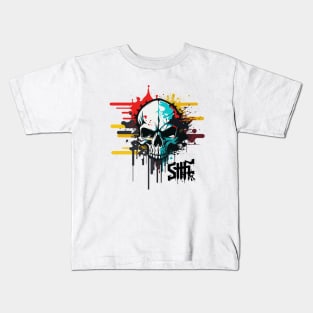 Graffiti Paint Skull Creative Kids T-Shirt